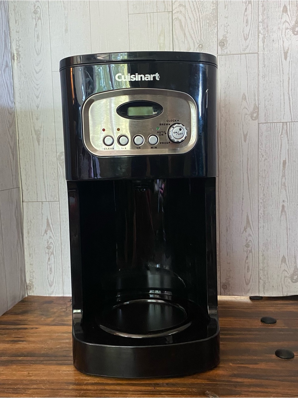Cuisinart Black Coffee Maker with Stainless Control Panel Tested Working